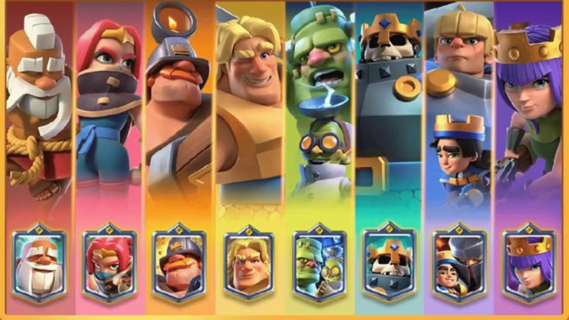 Clash Royale Card Collage image showing key cards and gameplay visuals