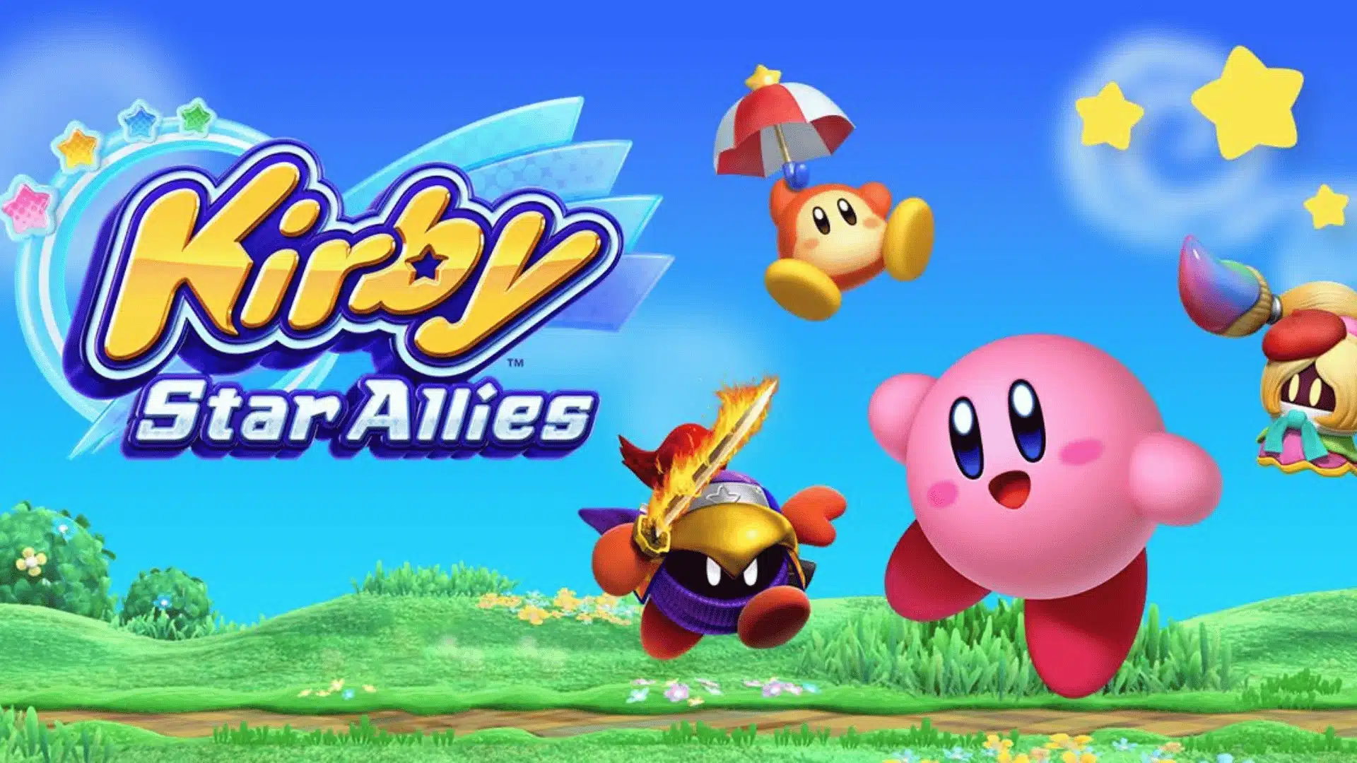 Promotional image of Kirby and allies in action, representing game and overall value