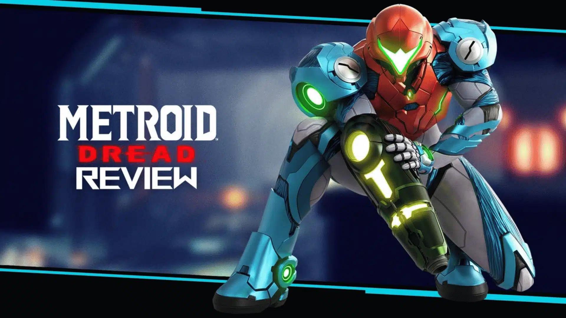 Samus aiming her arm cannon in a crouched position, highlighting agility and combat readiness.