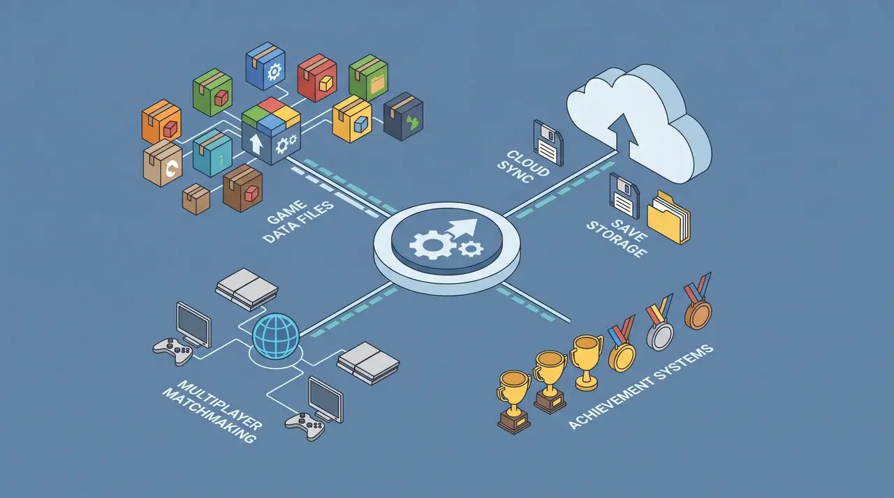 mod management, multiplayer services, and cloud save infrastructure for PC games