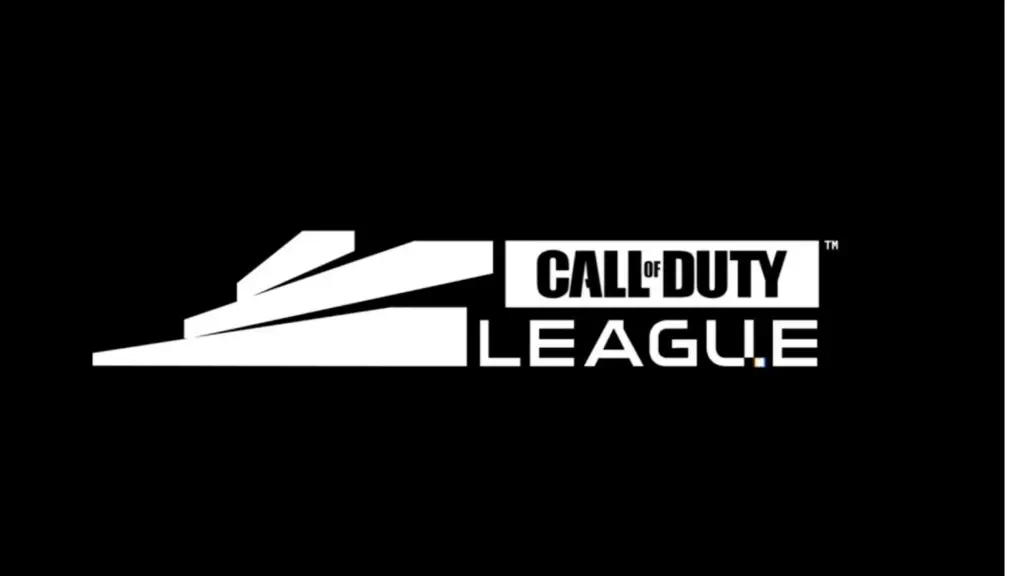 The white Call of Duty League logo centered against a dark, textured gray background.
