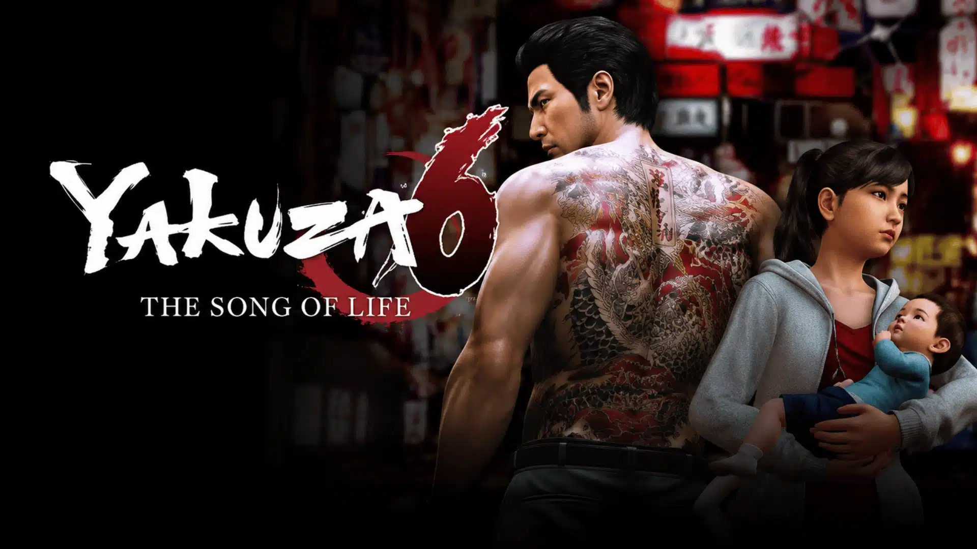 Yakuza 6 The Song of Life cover featuring Kazuma Kiryu with characters and a city background.