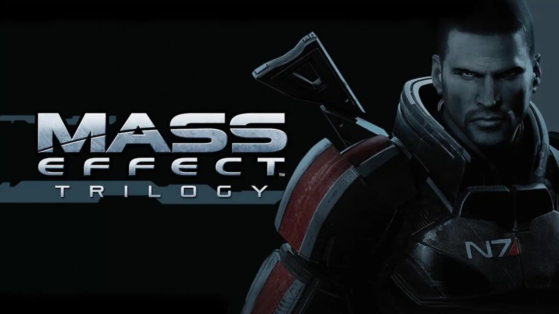 A futuristic armored soldier standing beside the game title on a dark background.