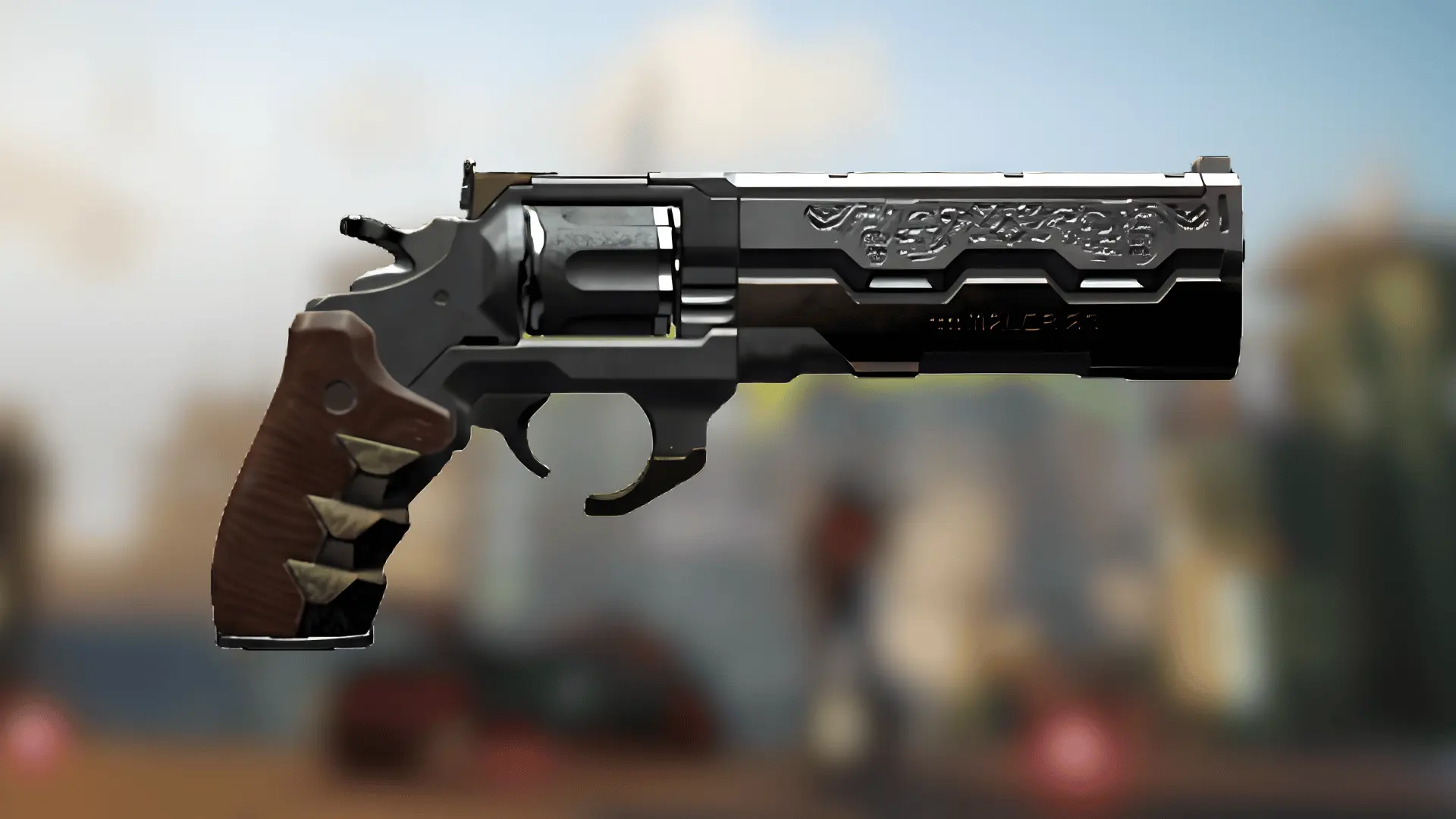 Amnesty power revolver displayed with visible cylinder
