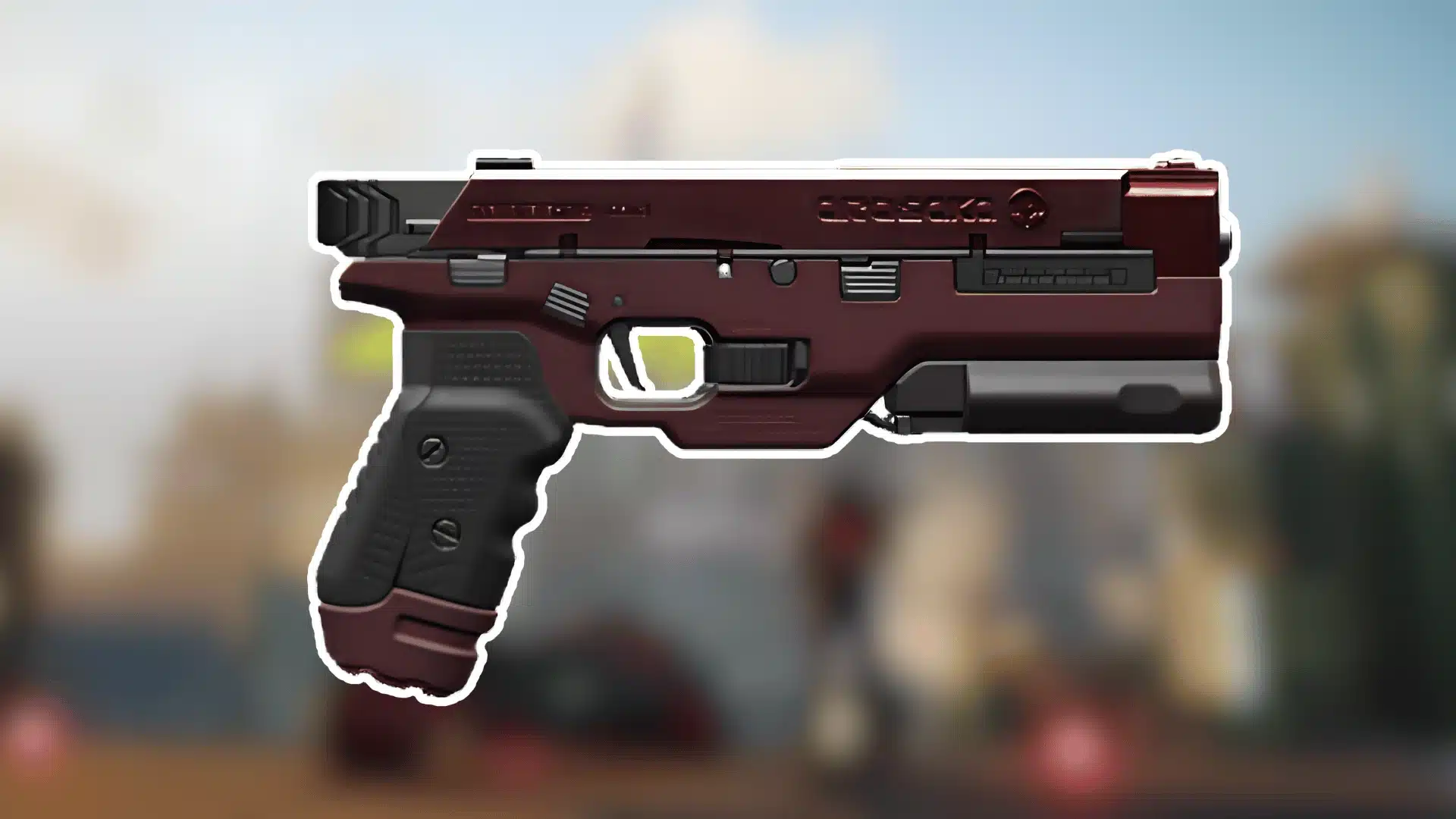 Apparition tech pistol displayed on a neutral surface