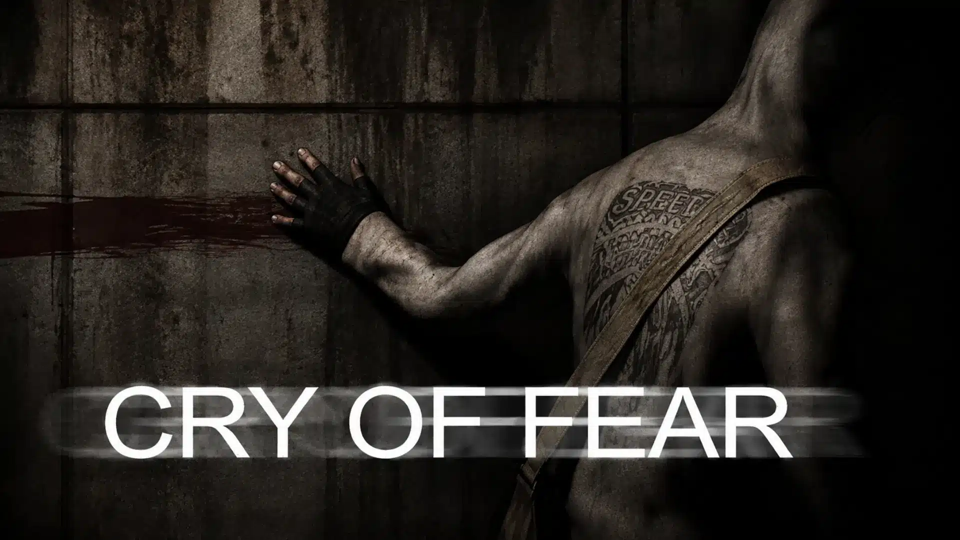 Cry of Fear game header showing a dark, headless figure with an outstretched arm against a grimy wall.