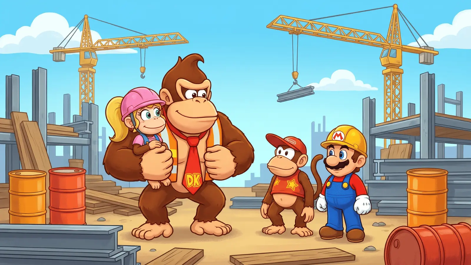 Mario navigating platforms with acrobatic moves