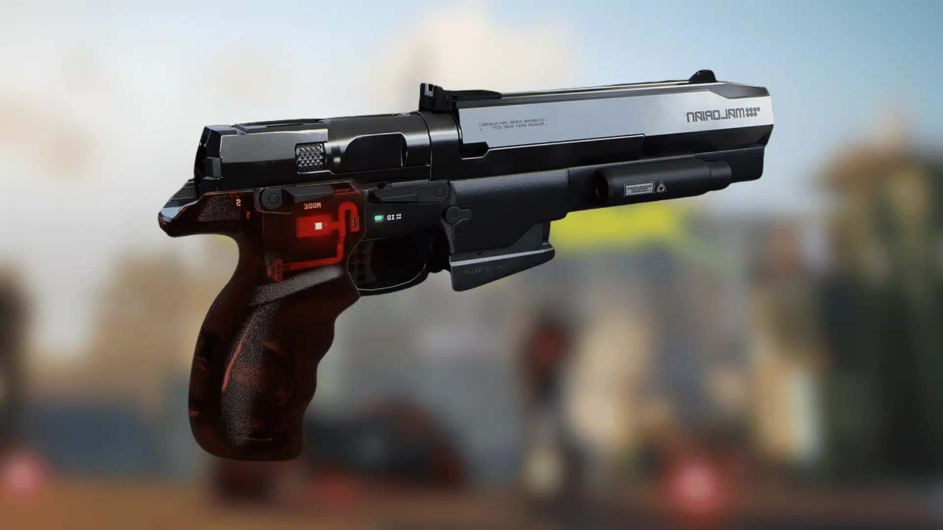 Malorian Arms 3516 power pistol displayed on a neutral surface