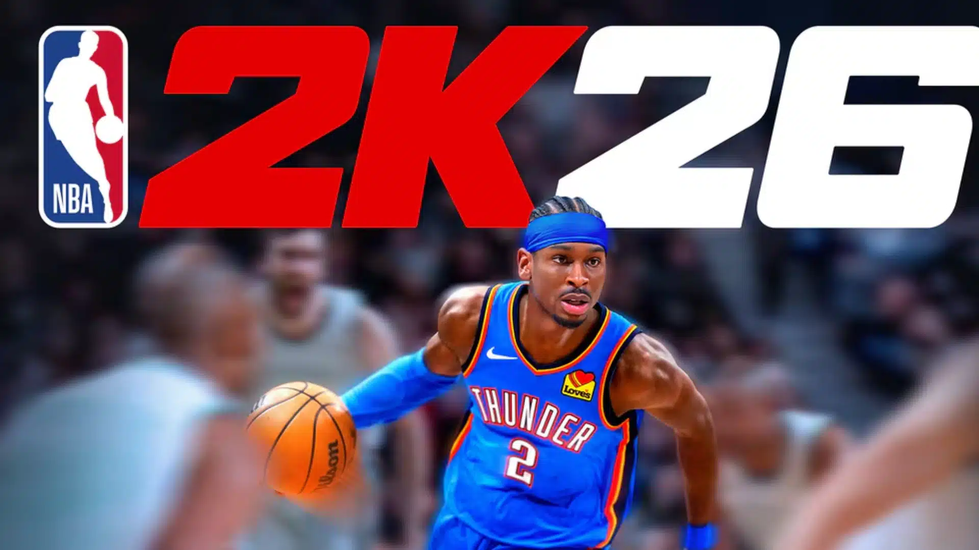 NBA 2K26 cover showing an Oklahoma City Thunder player dribbling on the basketball court