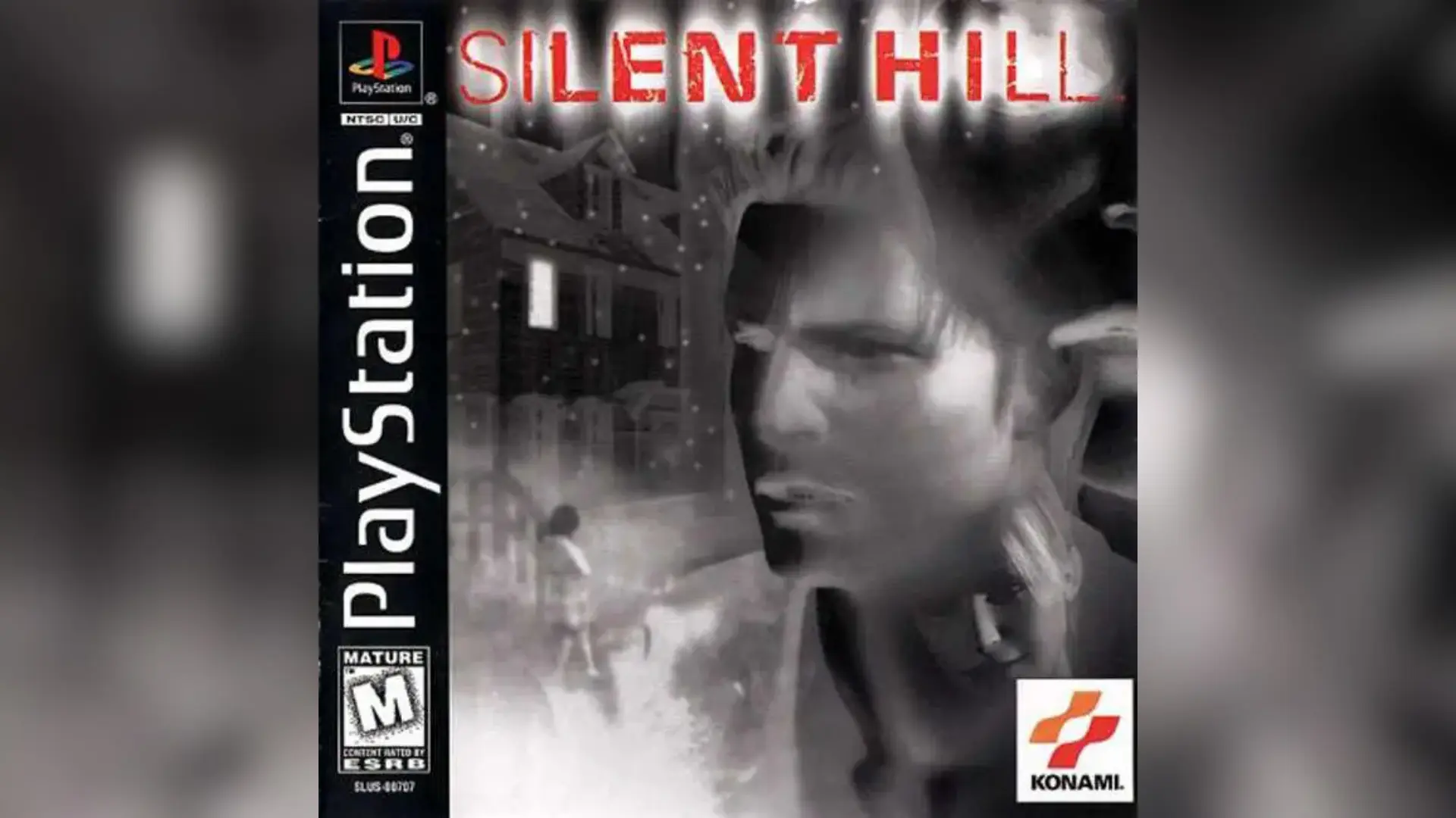North American cover art for the original Silent Hill video game on PlayStation featuring Harry Mason.