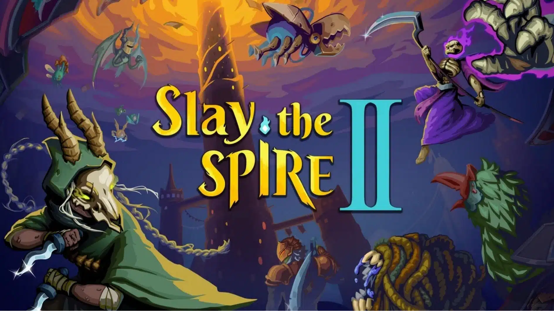 Slay the Spire 2 cover art featuring characters and fantasy artwork