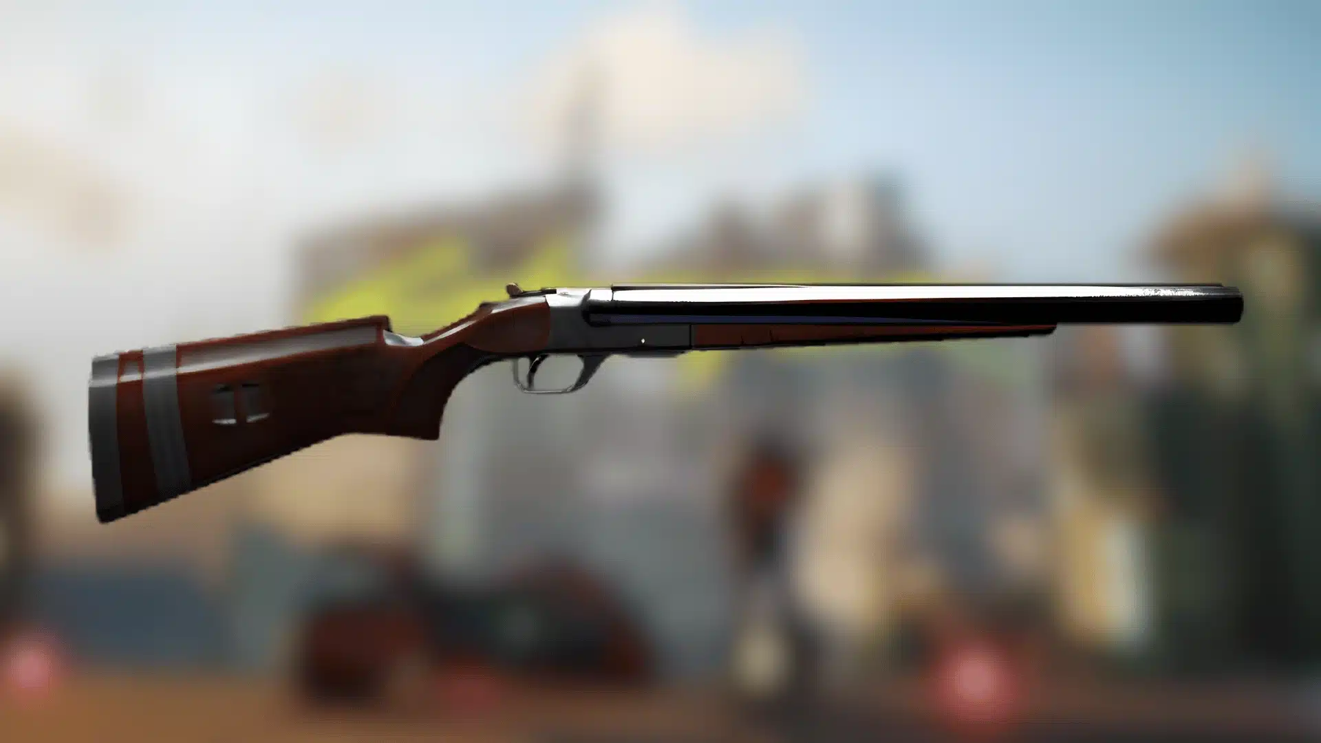 Sovereign double-barrel shotgun displayed on a surface