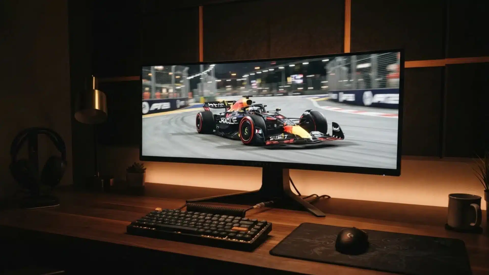 Monitor showing cleaner fast motion to illustrate overdrive reducing blur and ghosting