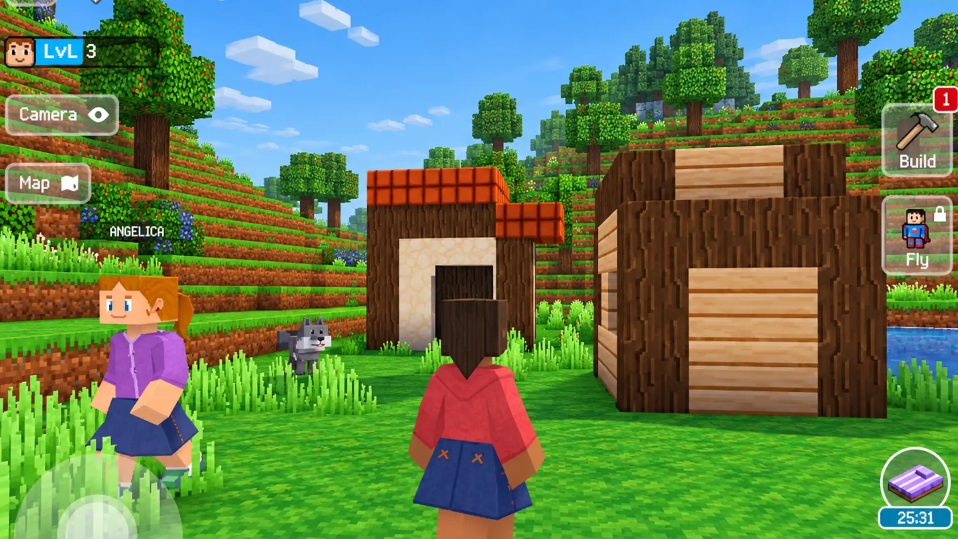 block-craft-3d-village