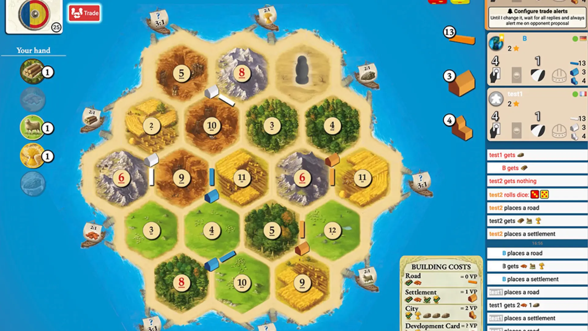 board game arena showing online tabletop game board with strategy gameplay interface for multiplayer sessions