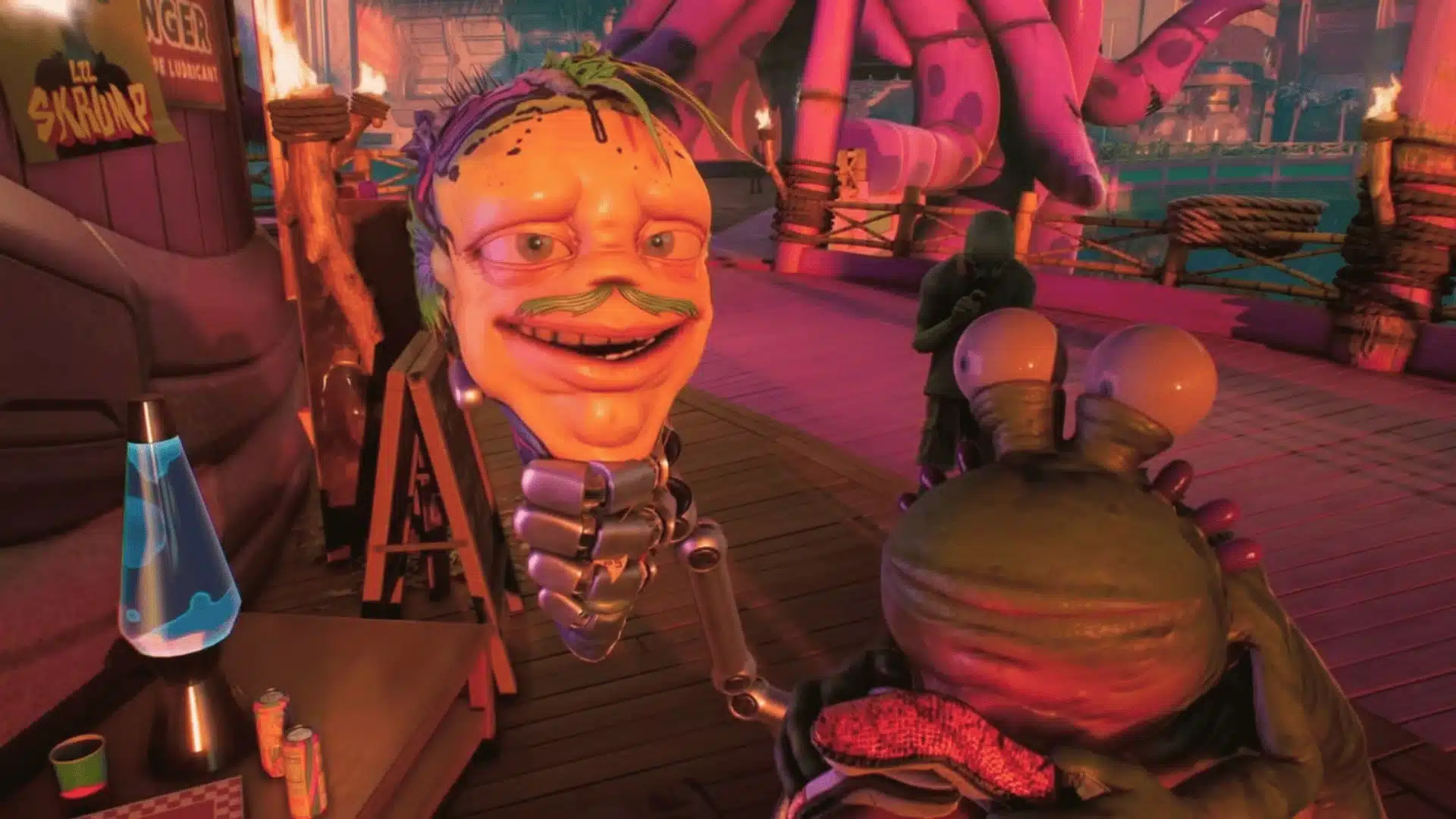 High on Life 2 talking characters interacting during a comedic gameplay scene