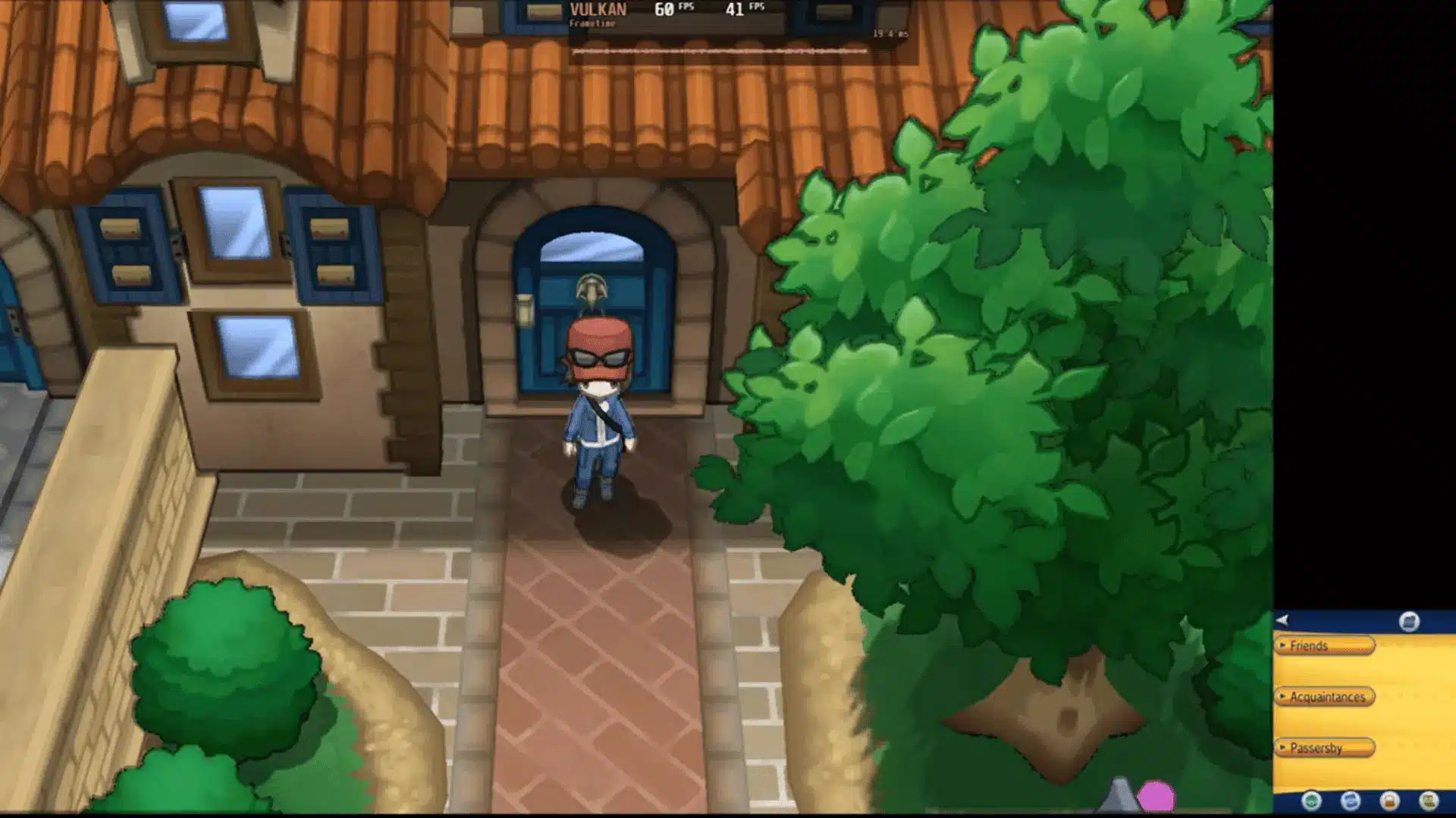 Pok&eacute;mon 3DS game running with dual-screen layout and character exploring an outdoor area