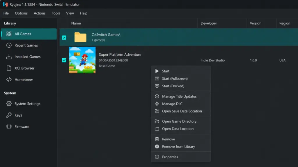 switch-emulator-interface