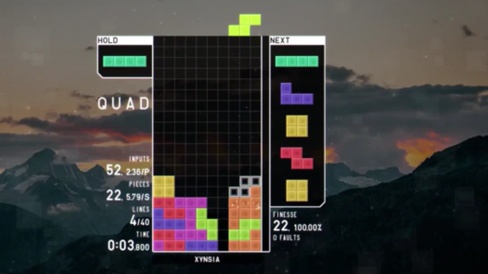 tetr io showing competitive block puzzle gameplay with colorful falling shapes and online matches for players