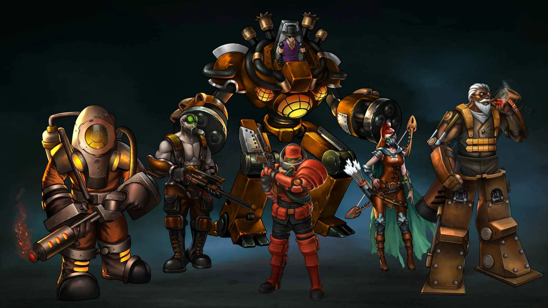 They are billions steampunk units with armored soldiers robots and ranged fighters