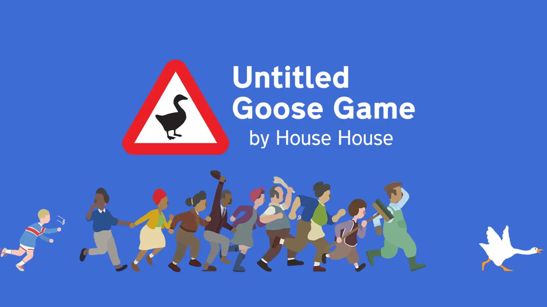 untitled goose game showing mischievous goose creating fun moments in a village environment with tasks