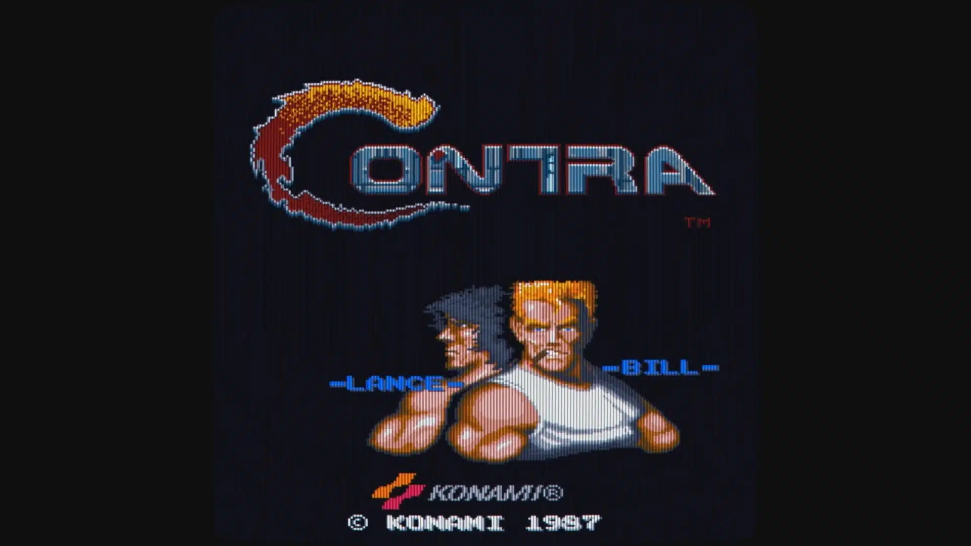 contra arcade gameplay showing two soldiers fighting enemies in a classic side scrolling action scene