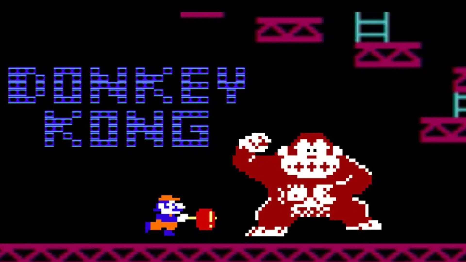 donkey kong arcade gameplay showing jumpman climbing platforms while avoiding obstacles